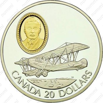 20 долларов 1992, Curtiss JN-4 "Jenny" [Канада] - Реверс