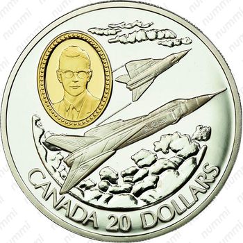 20 долларов 1996, Avro Canada CF-105 Arrow [Канада] - Реверс