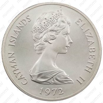 25 долларов 1972, 25 лет свадьбе Королевы Елизаветы II и Принца Филиппа [Каймановы острова] - Аверс