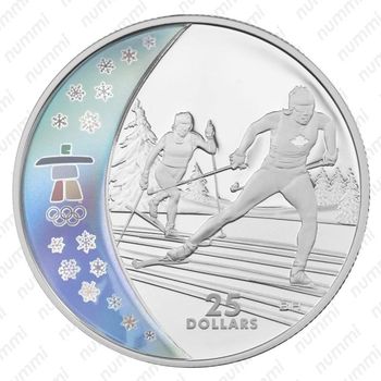 25 долларов 2009, XXI зимние Олимпийские Игры, Ванкувер 2010 - Лыжные гонки [Канада] - Реверс