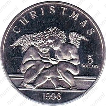 5 долларов 1996, Рождество [Австралия] - Реверс