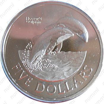 5 долларов 2002, Дельфин Гектора [Австралия] - Реверс
