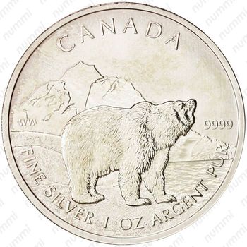 5 долларов 2011, Природа Канады - Гризли [Канада] - Реверс