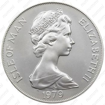 1 крона 1979, 300 лет монетам острова Мэн, Серебро [Остров Мэн] - Аверс