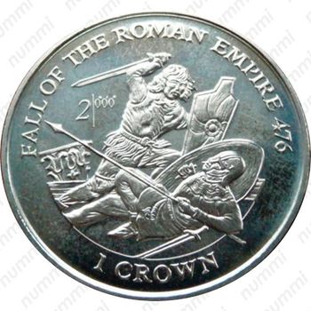 1 крона 1997, Падение Римской империи [Остров Мэн] - Реверс