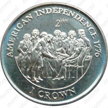 1 крона 1998, Независимость США [Остров Мэн] - Реверс