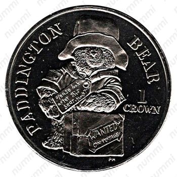 1 крона 2008, Медвежонок Паддингтон [Остров Мэн] - Реверс