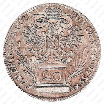 20 крейцеров 1754-1765, Орел с гербом Штирии на груди [Австрия] - Реверс