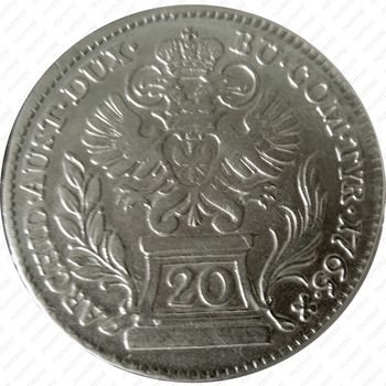 20 крейцеров 1754-1765, Орел с гербом Тироля на груди [Австрия] - Реверс