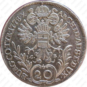20 крейцеров 1767-1780, Мария Терезия - Орел со щитом Австрии [Австрия] - Реверс