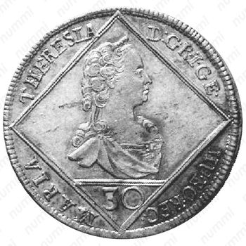 30 крейцеров 1748-1750, Мария Терезия - Орел с гербом Тироля [Австрия] - Аверс