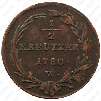 ½ крейцера 1780, Мария Терезия [Австрия] - Реверс