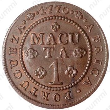 1 макута 1762-1770 [Ангола] - Реверс