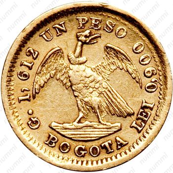 1 песо 1871-1878 [Колумбия] - Реверс