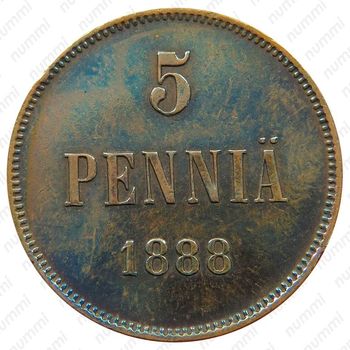 5 пенни 1888-1892 [Финляндия] - Реверс