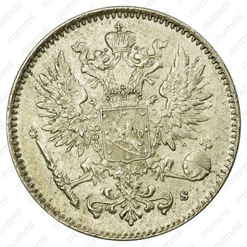 50 пенни 1917, Орел без короны [Финляндия] - Аверс