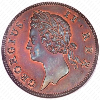 ½ пенни 1736-1738 [Ирландия] - Аверс