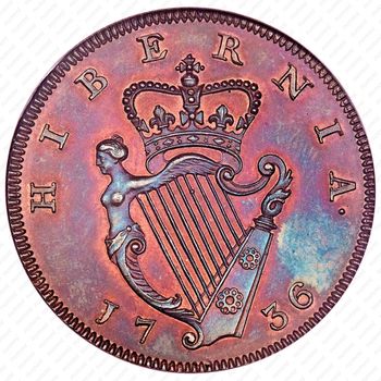 ½ пенни 1736-1738 [Ирландия] - Реверс