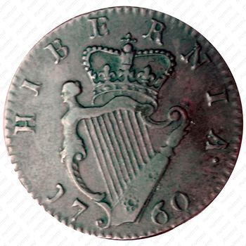 ½ пенни 1760 [Ирландия] - Реверс