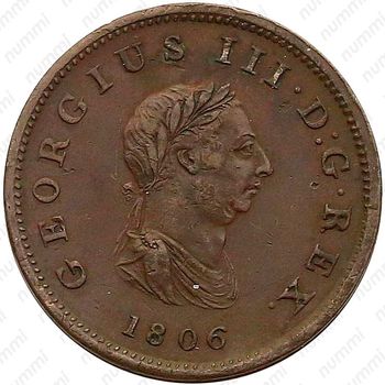 ½ пенни 1806-1807 [Великобритания] - Аверс
