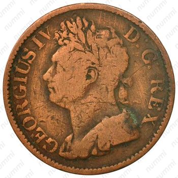 ½ пенни 1822-1823 [Ирландия] - Аверс