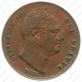 ½ пенни 1831-1837 [Великобритания] - Аверс