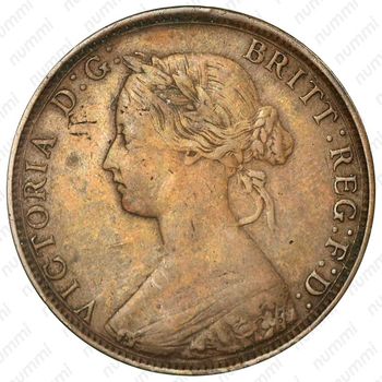 ½ пенни 1860-1873 [Великобритания] - Аверс
