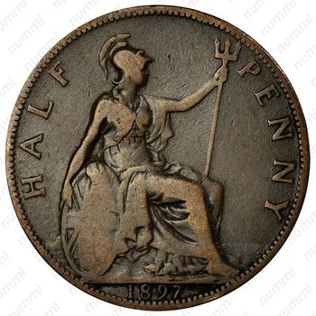 ½ пенни 1895-1901 [Великобритания] - Реверс