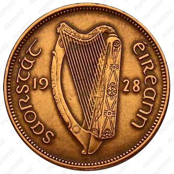 ½ пенни 1928-1937 [Ирландия] - Аверс