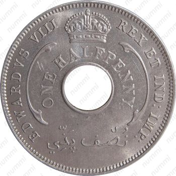½ пенни 1936, Эдуард VIII [Британская Западная Африка] - Аверс