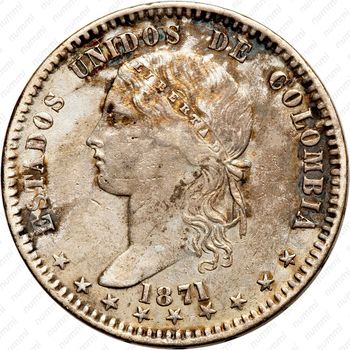 1 песо 1868-1871 [Колумбия] - Аверс