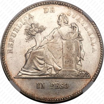 1 песо 1878-1879 [Гватемала] - Реверс