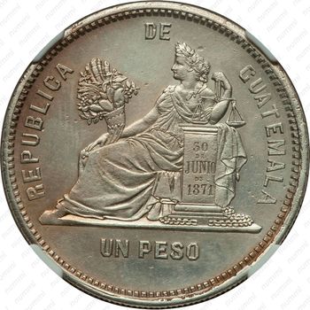 1 песо 1888-1889 [Гватемала] - Реверс