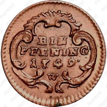 1 пфенниг 1748-1750 [Австрия] - Реверс