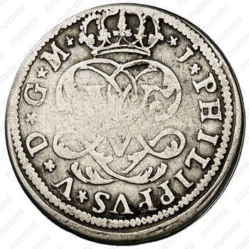 1 реал 1711, Отметка монетного двора "M" - Мадрид [Испания] - Аверс