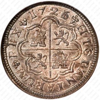 1 реал 1717-1745, Отметка монетного двора "M" - Мадрид [Испания] - Реверс
