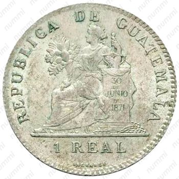 1 реал 1899, Без пробы на аверсе [Гватемала] - Реверс