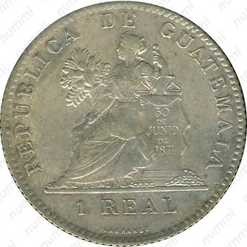 1 реал 1899, Проба 0.750 на аверсе [Гватемала] - Реверс