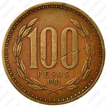 100 песо 1981-2000 [Чили] - Реверс