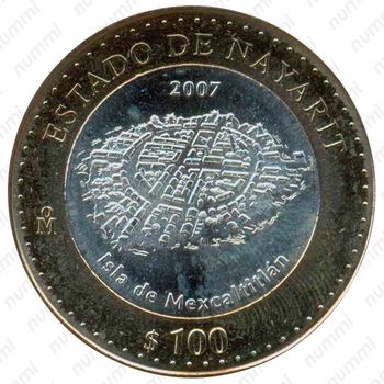100 песо 2007, Наярит [Мексика] - Реверс