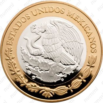 100 песо 2012, Нумизматическое наследие Мексики - Фелипе III, 8 реалов 1608 [Мексика] - Аверс