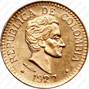 2½ песо 1924-1929 [Колумбия] - Аверс