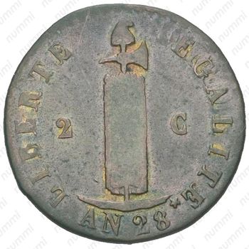 2 сантима 1828-1842 [Гаити] - Аверс