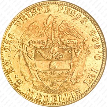 20 песо 1862-1878 [Колумбия] - Реверс
