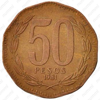 50 песо 1981-2017 [Чили] - Реверс