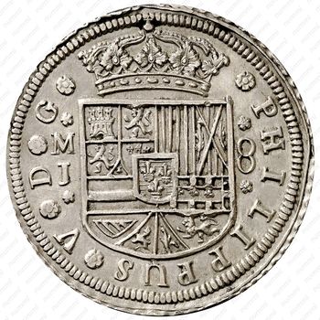 8 реалов 1711-1713, Отметка "M", "PHILIPPUS", узкая корона [Испания] - Аверс