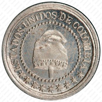 1¼ сентаво 1874 [Колумбия] - Аверс