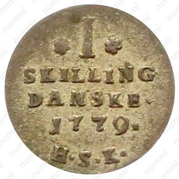 1 скиллинг 1779-1782 [Дания] - Реверс