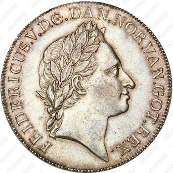 1 спесие далер 1764, Инициалы под портретом "DIA" [Дания] - Аверс