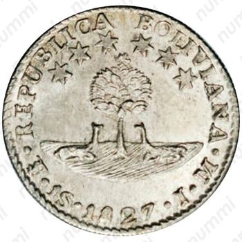 1 суэльдо 1827-1829 [Боливия] - Аверс